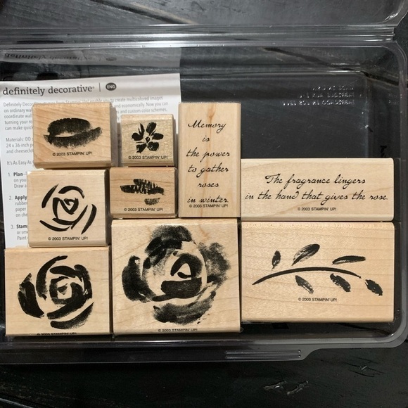 Stampin Up! Roses in Winter - Set of 9 Stamps - Picture 1 of 8